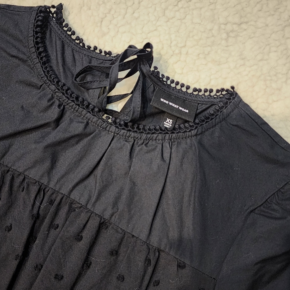 Who What Wear Black Midi Dress - Picture 7 of 8